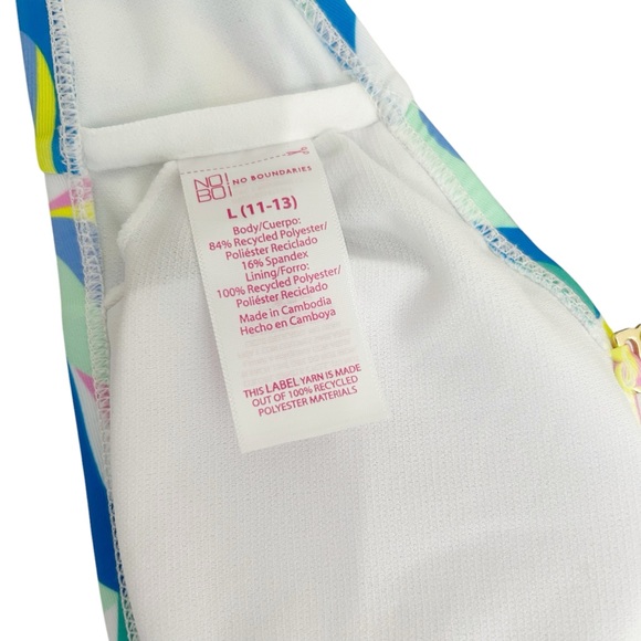 No Boundaries NOBO Multicolor Swirl Bikini Set Juniors Size 11-13 - Picture 13 of 16